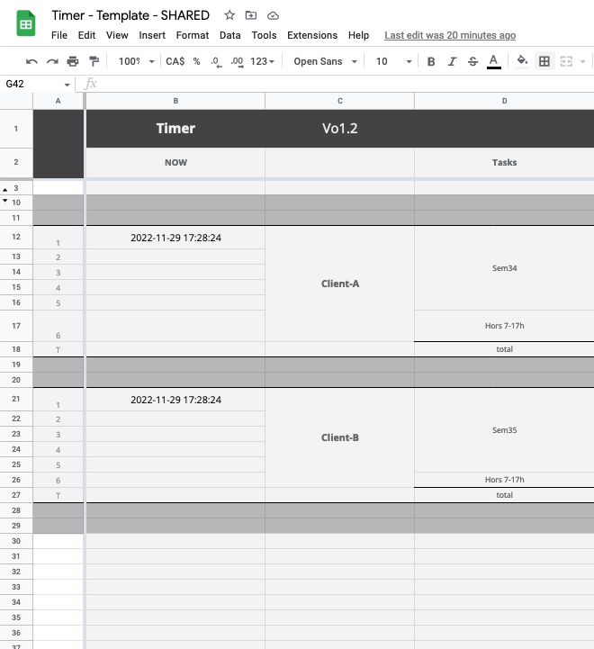 Vue d'ensemble du Timer